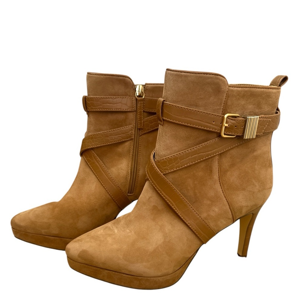 White House Black Market  Suede Ankle Boots Toasted Coconut Size 9 NWT - Picture 3 of 13